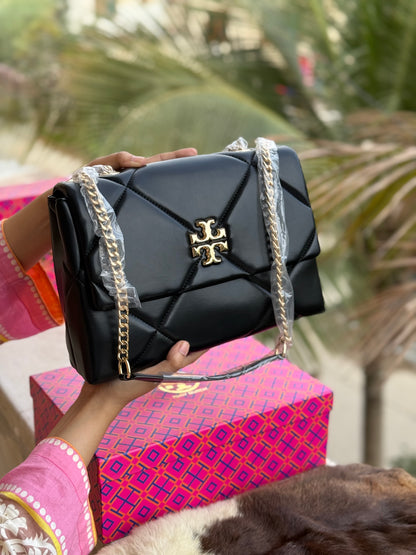 TORY BURCH KIRA DIAMOND QUILT SHOULDER BAG With Box ( Master Series )