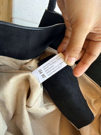 JW PEI Hana Medium Suede Tote Bag in black