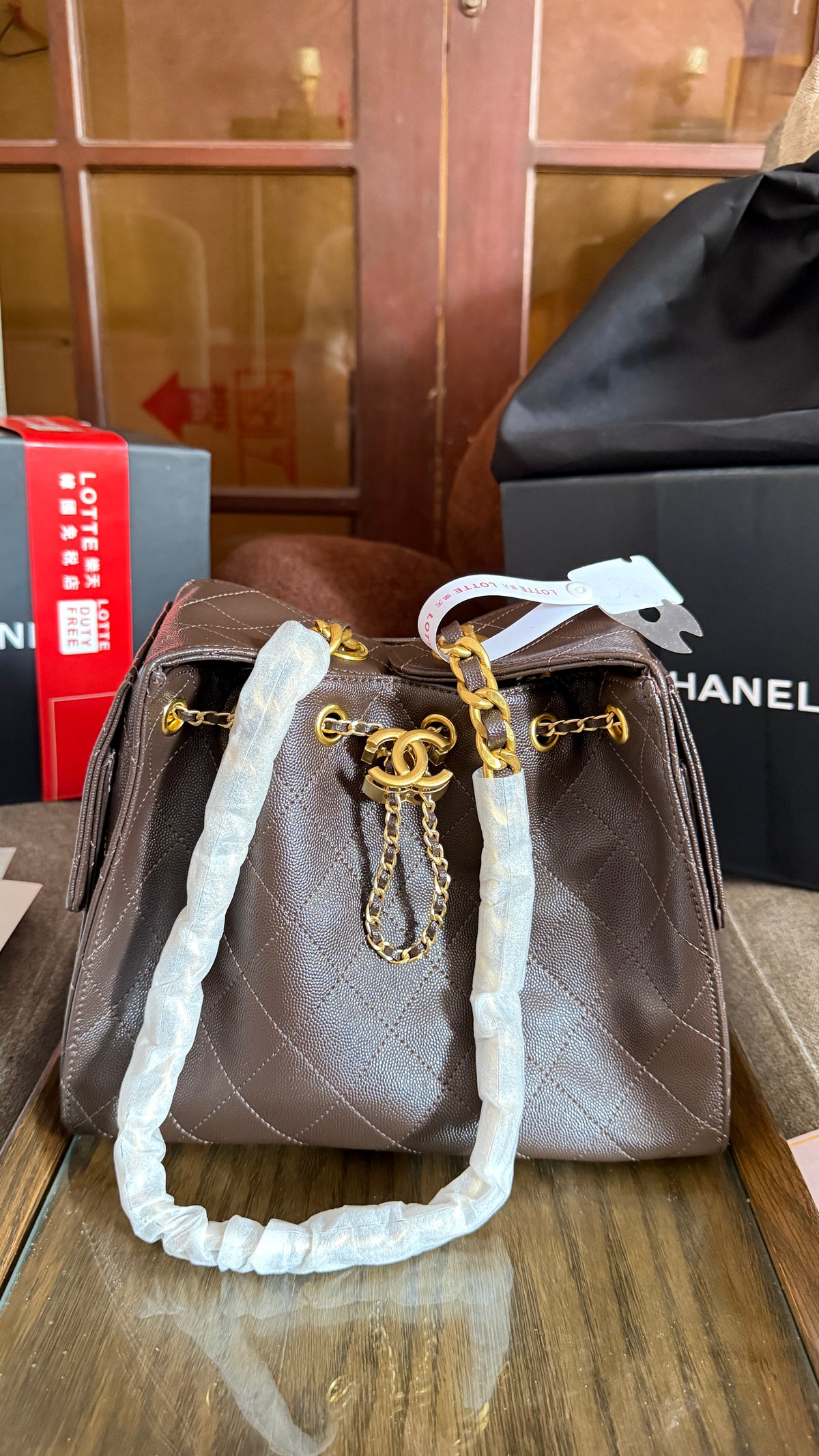 Chanel 25 small quilted hobo bag-AAA Series-Folding box Packaging.
