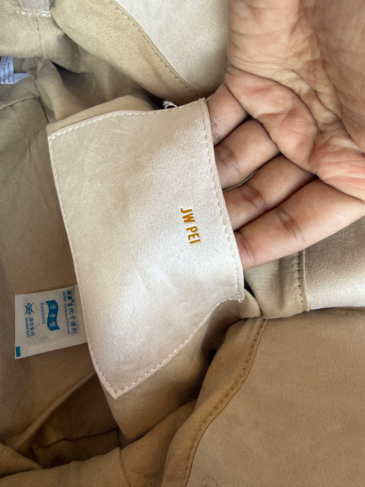 JW PEI Hana Medium Suede Tote Bag in black