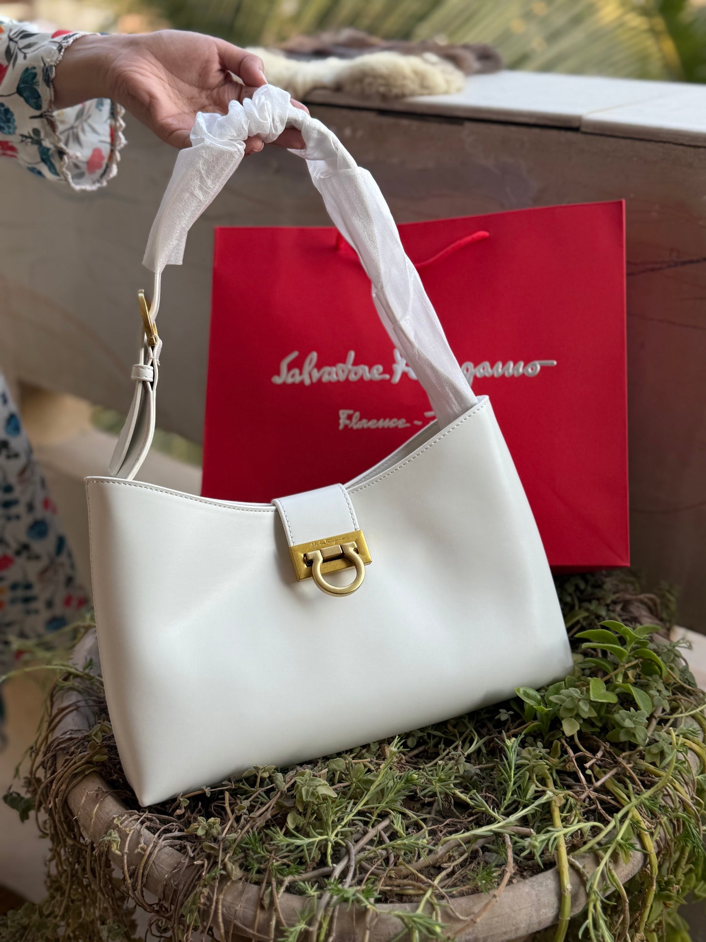 Salvatore Ferragamo Trifolio shoulder bag-Master Series-With Paper Bag-Same As Original