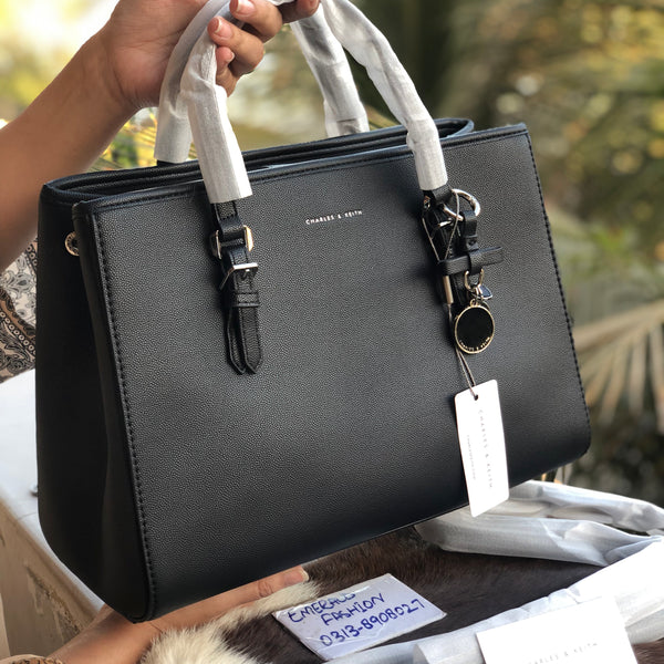 C & K Bow Detail Tote Bag