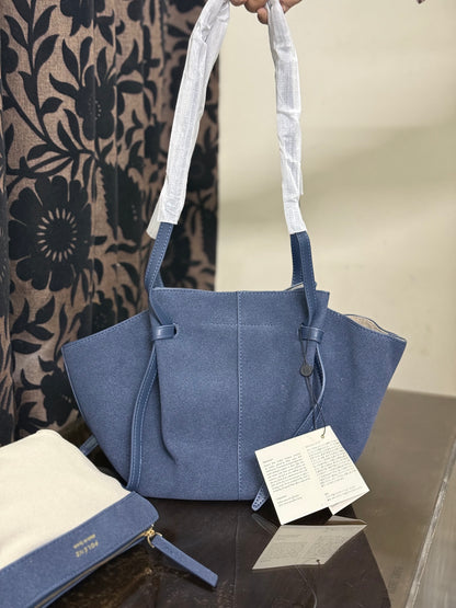 Polène Cyme Mini tote bag in suede-Master Series-Same as original.