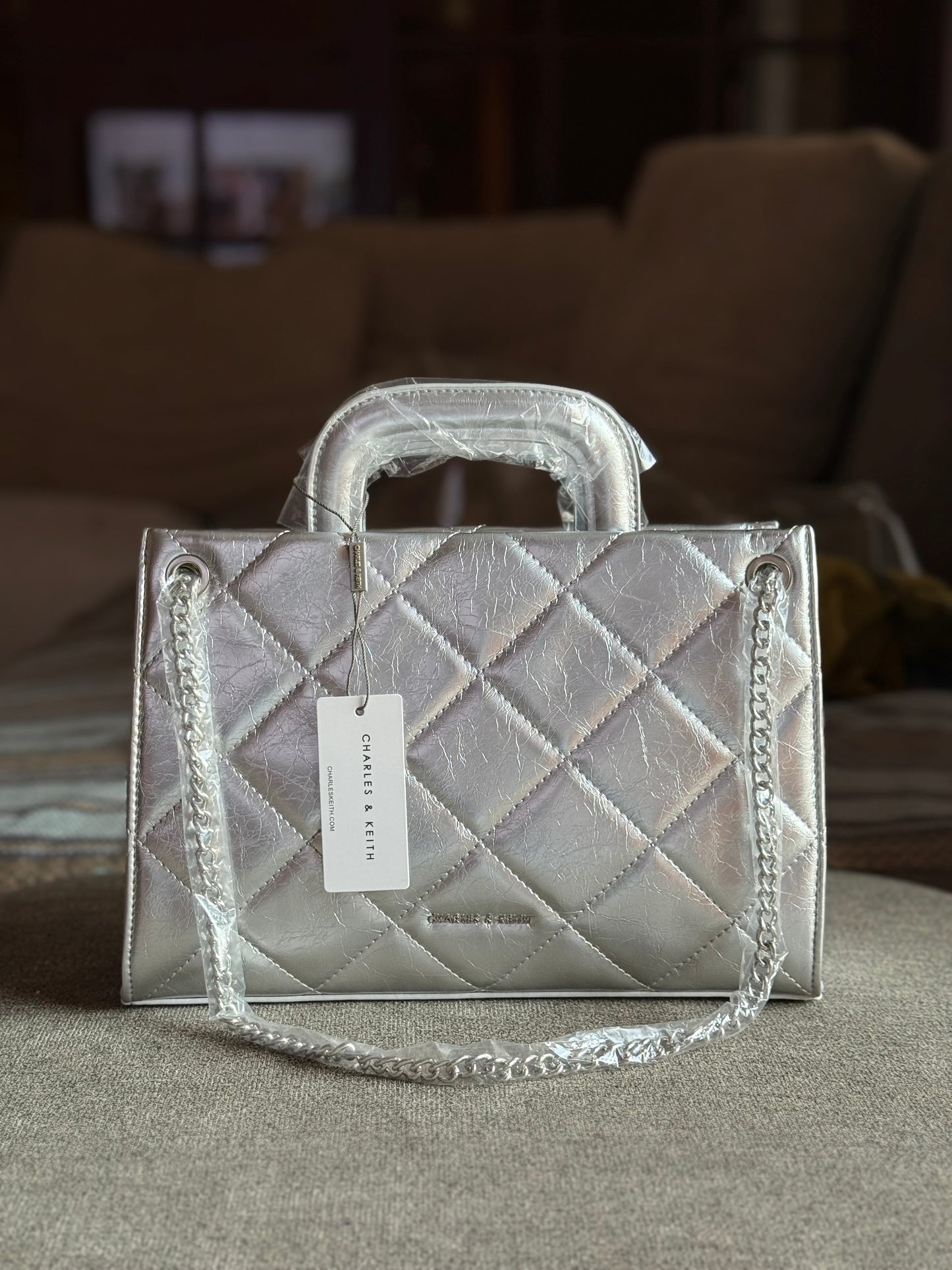 Charles & Keith Apfra Quilted Chain Master Series With Box