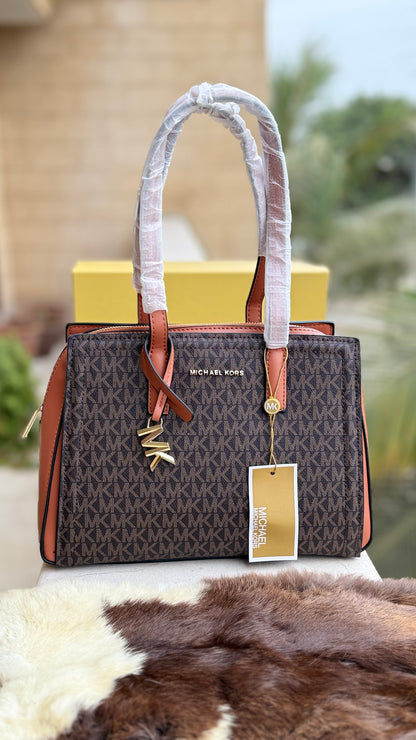 Michael Kors Laila Signature Monogram Hand Bag-With Box-Master Series