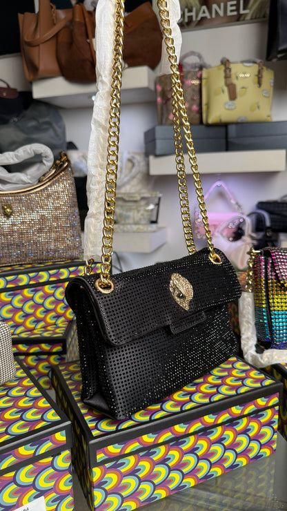 Kurt Geiger London Mini Kensington houndstooth tote bag with box