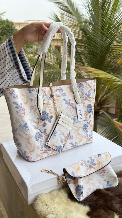 Aldo Tote-With Card Wallet & Pouch-With Box-Master Series