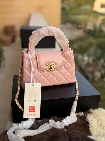 Chanel Kelly Small in Sakura Pink Shinny Calf Skin-AAA Quality-Folding Box