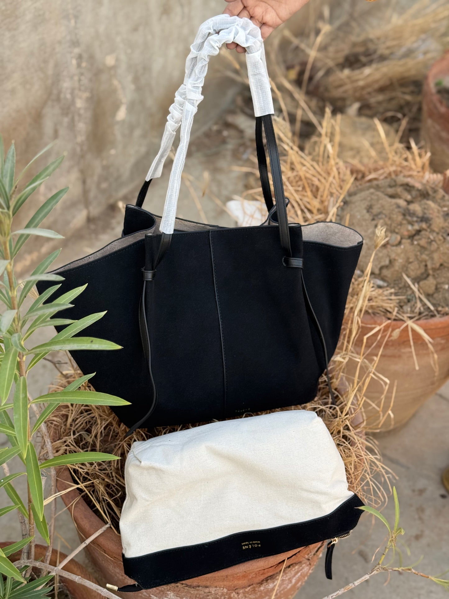 Polène Cyme Large tote bag suede-Master Series-Same as original.