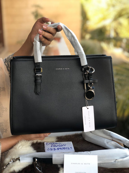 C & K Bow Detail Tote Bag