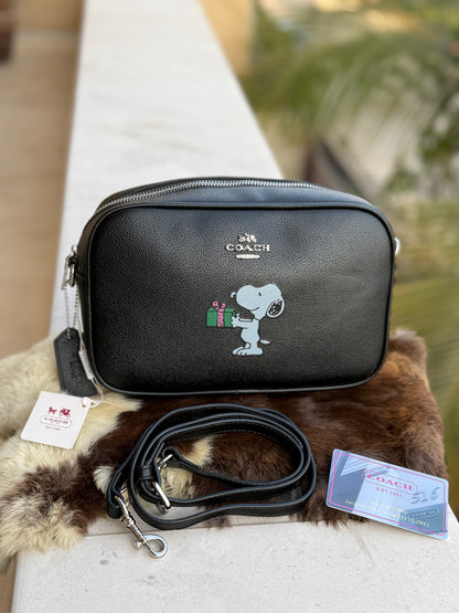 Coach X Peanuts Jamie Camera Bag with Snoopy Ski Motif-Same As Original-Master Series