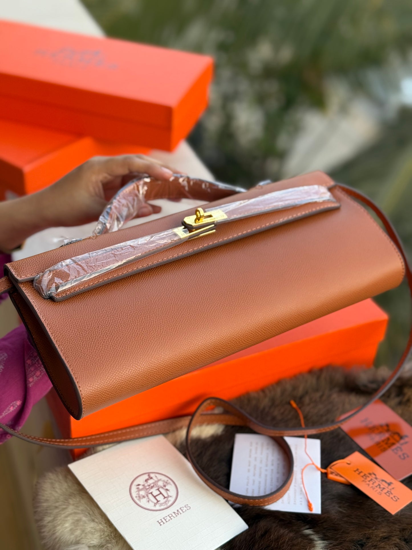 Hermes Kelly Cut Clutch-Box included-Master Series