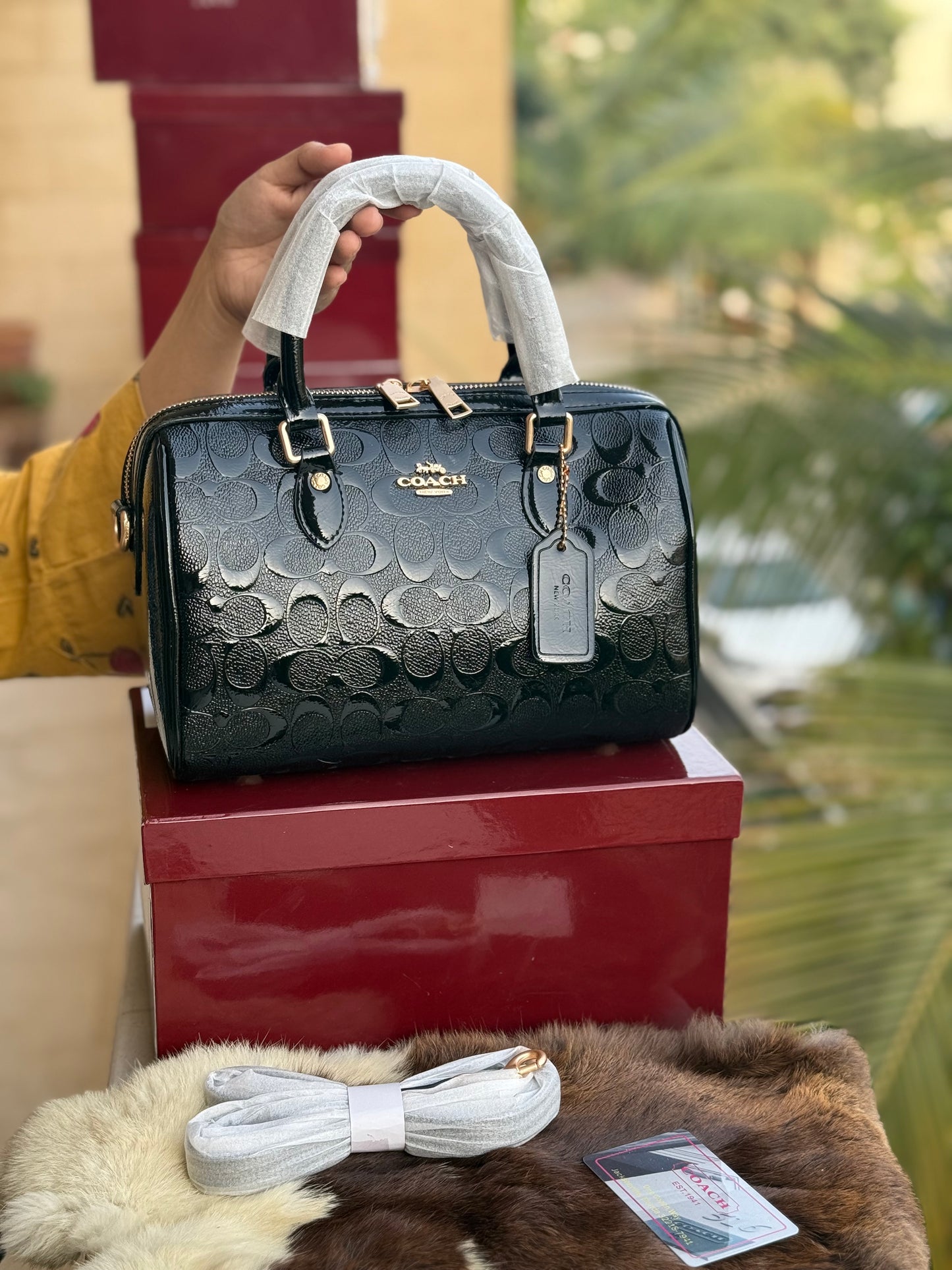 Coach Rowan Satchel With Box Master Series