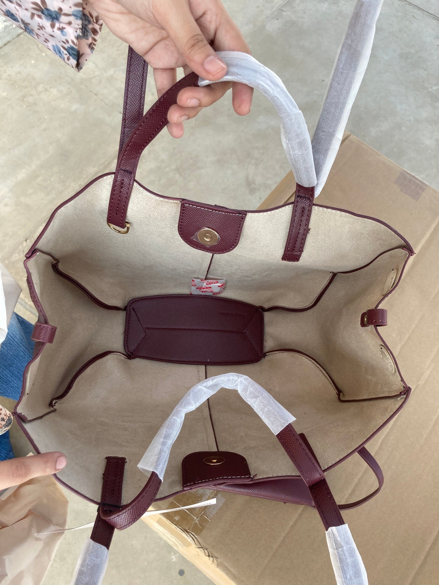 Polène Cyme Textured Edition Tote- AAA Top Quality With Folding Box