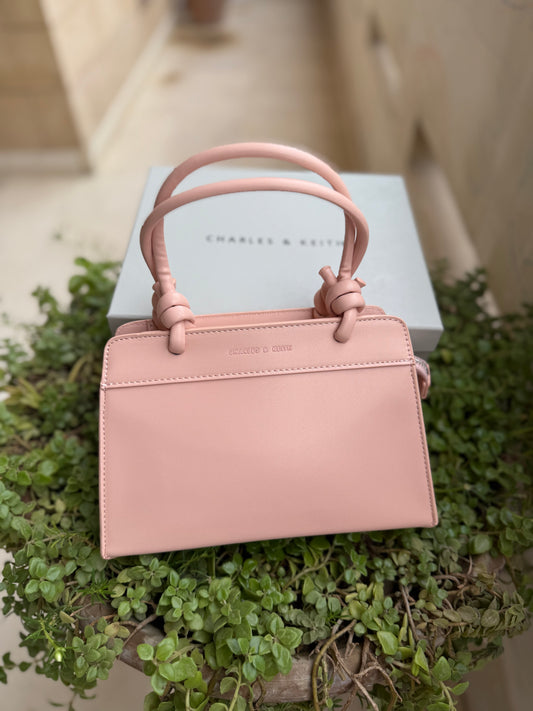 Charles & Keith Sabine Knotted handle Small Tote With Box ( Master Plus Series )
