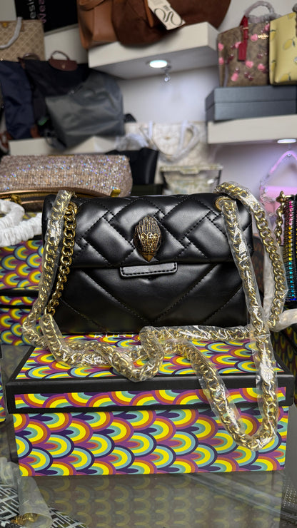 Kurt Geiger London Kensington Mini X Bag-With box-Gold logo