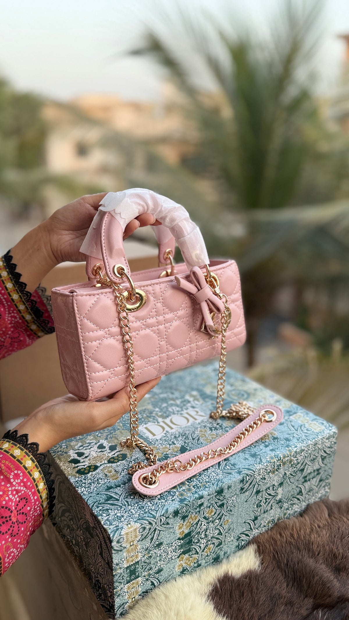 Lady D-Joy Bag-Bow Edition-AAA Series-Double Folding box