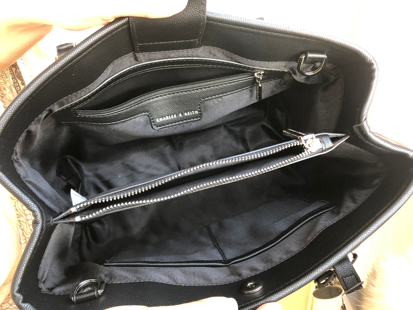 C & K Bow Detail Tote Bag