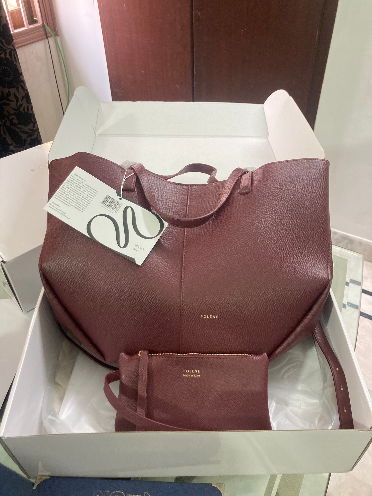 Polène Cyme Textured Edition Tote- AAA Top Quality With Folding Box