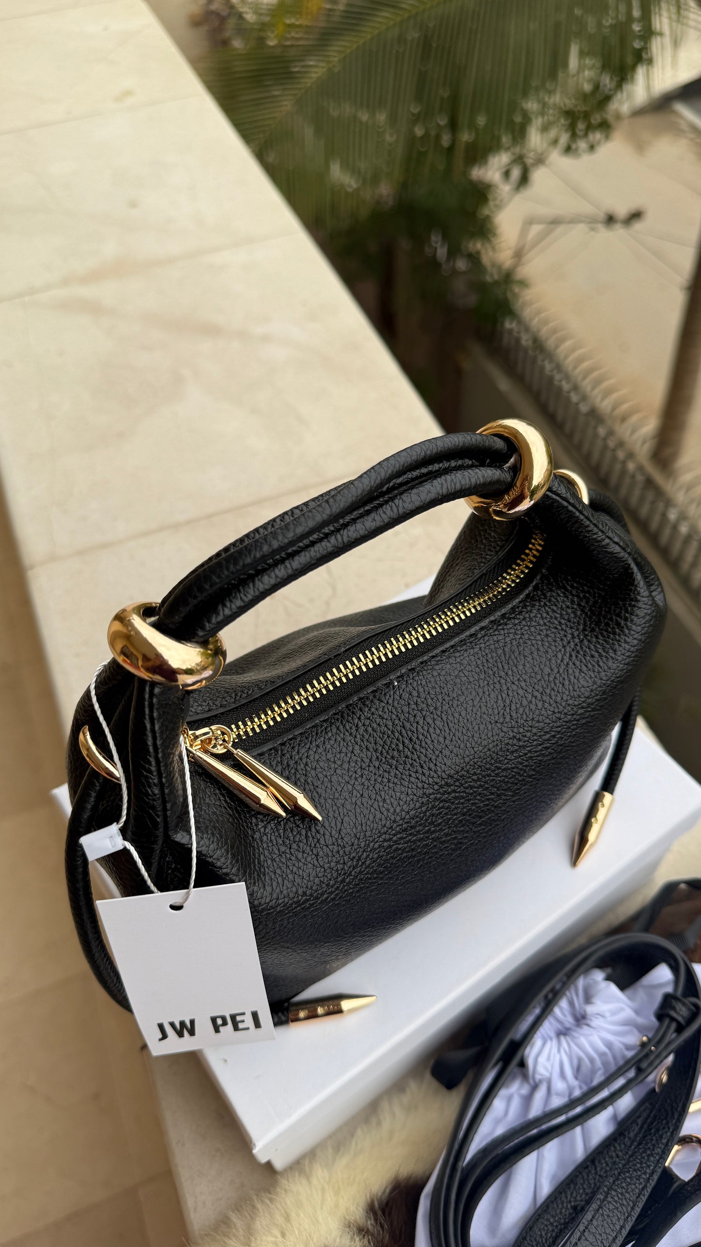 JW PEI Ellie Top Handle Bag-Master Plus Series-With Box-Coffee beans color.