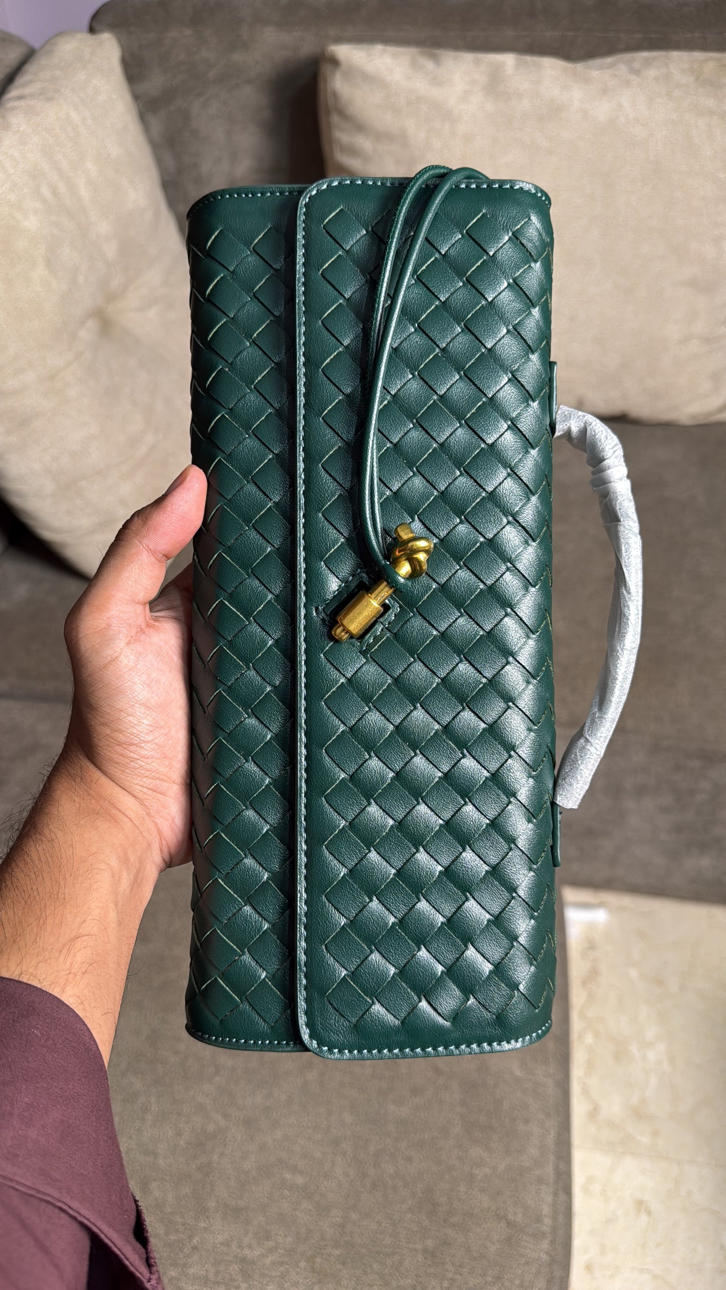 Bottega Venetta Andiamo Clutch.