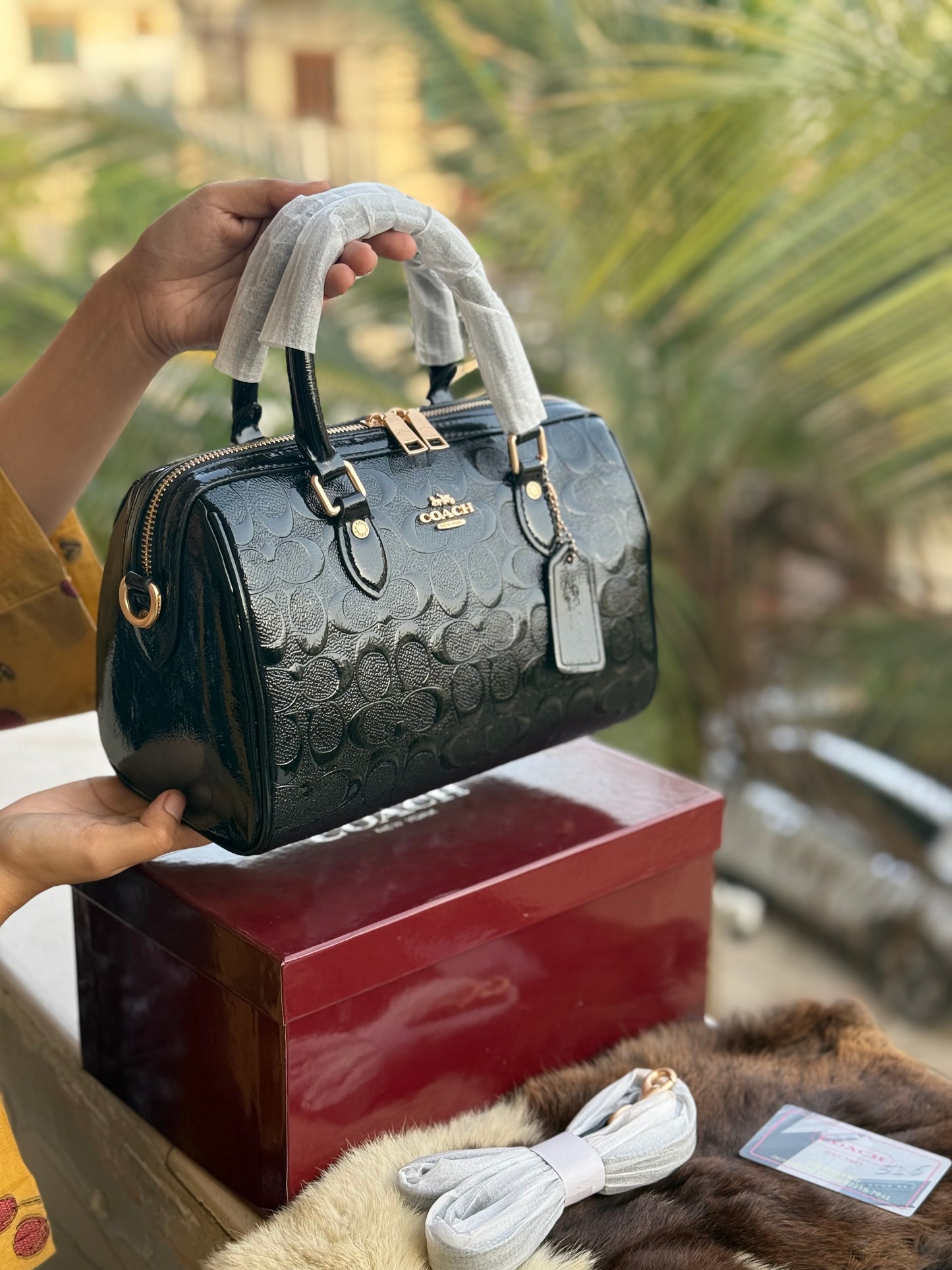 Coach Rowan Satchel With Box Master Series