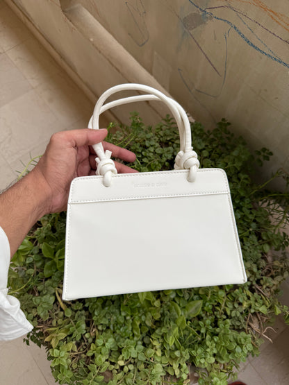 Charles & Keith Sabine Knotted handle Small Tote With Box ( Master Plus Series )