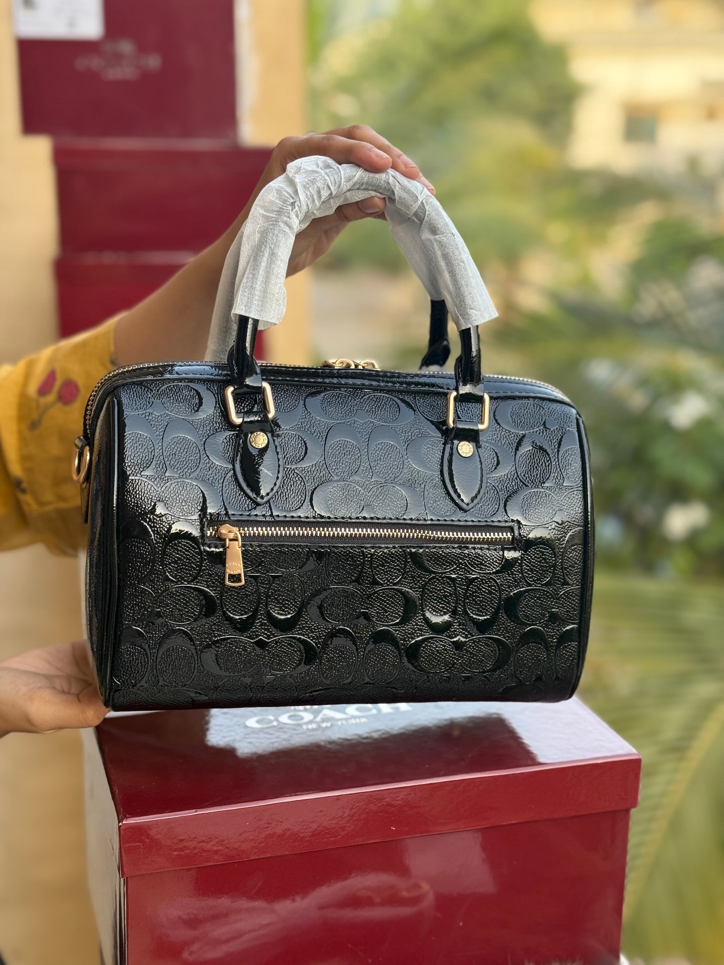 Coach Rowan Satchel With Box Master Series