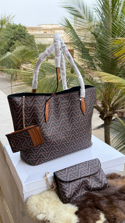 Aldo Tote-With Card Wallet & Pouch-With Box-Master Series