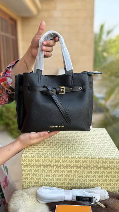 Michael Kors Emilia Small Pebbled Leather Satchel-Master Plus Series-With Box