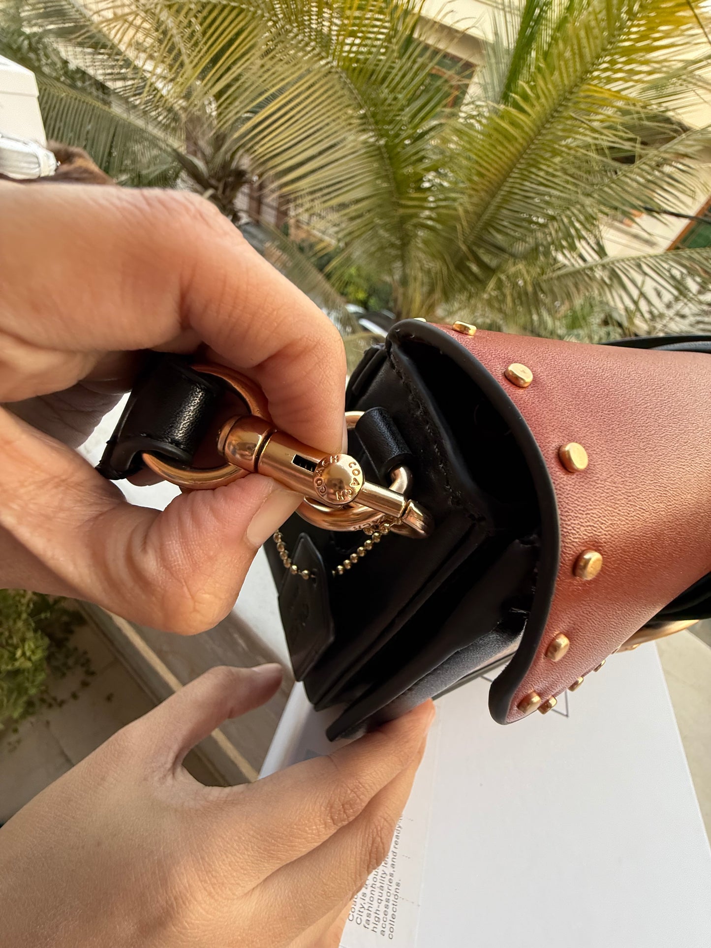 Coach Georgie Shoulder Bag In Signature Canvas With Rivets-Same as original-Master Plus Series