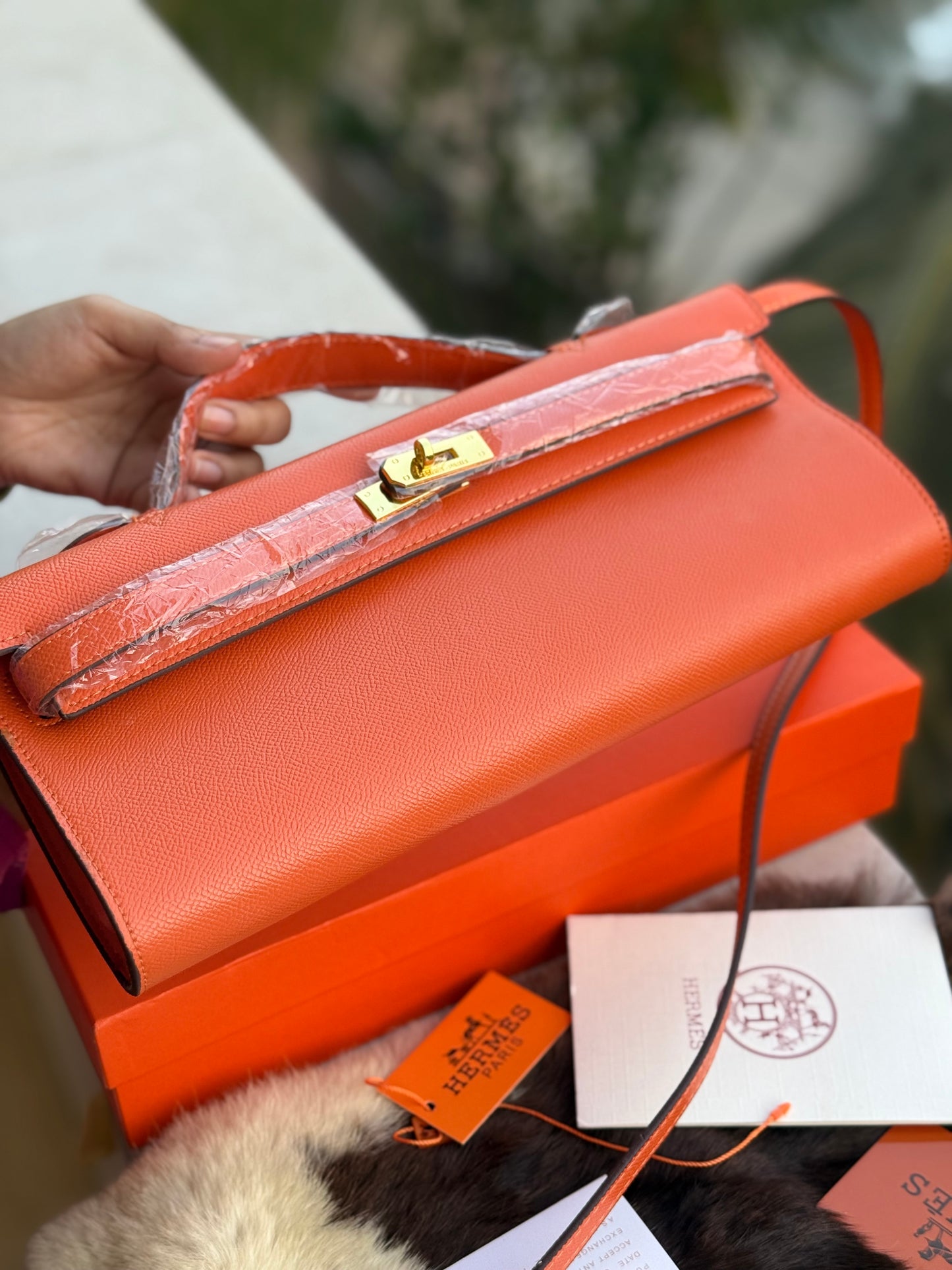 Hermes Kelly Cut Clutch-Box included-Master Series