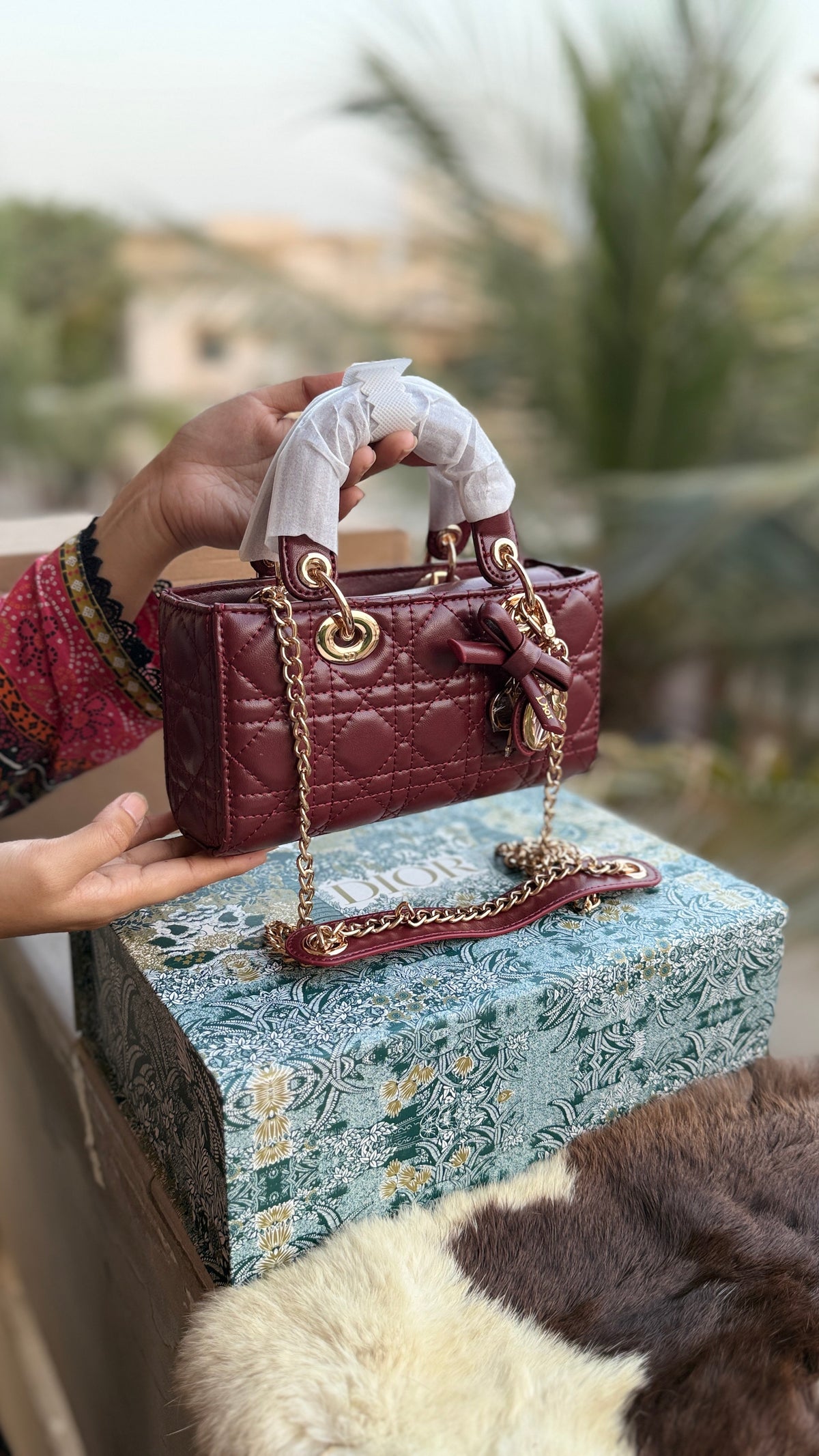Lady D-Joy Bag-Bow Edition-AAA Series-Double Folding box