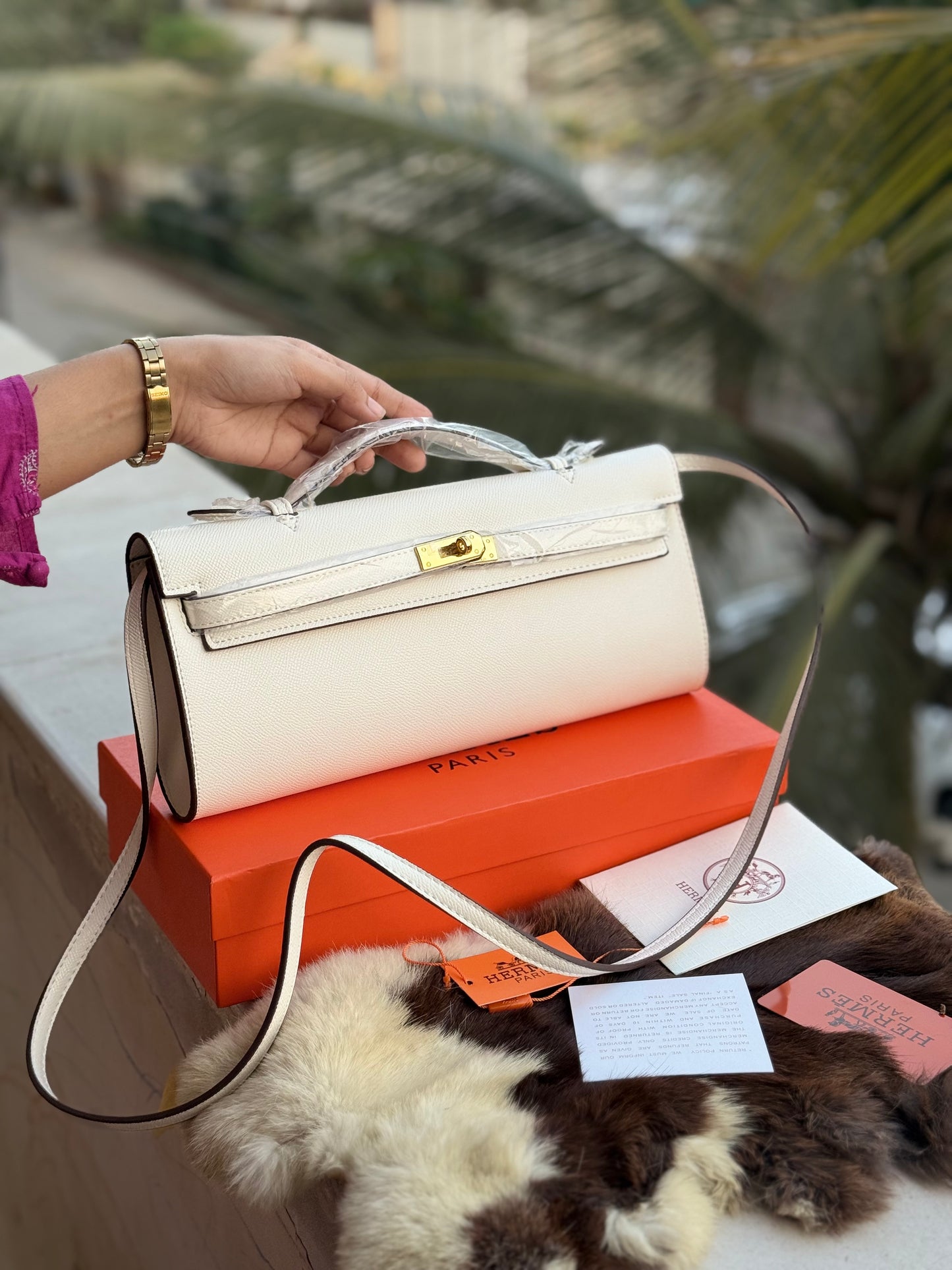 Hermes Kelly Cut Clutch-Box included-Master Series