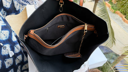 Aldo Tote-With Card Wallet & Pouch-With Box-Master Series