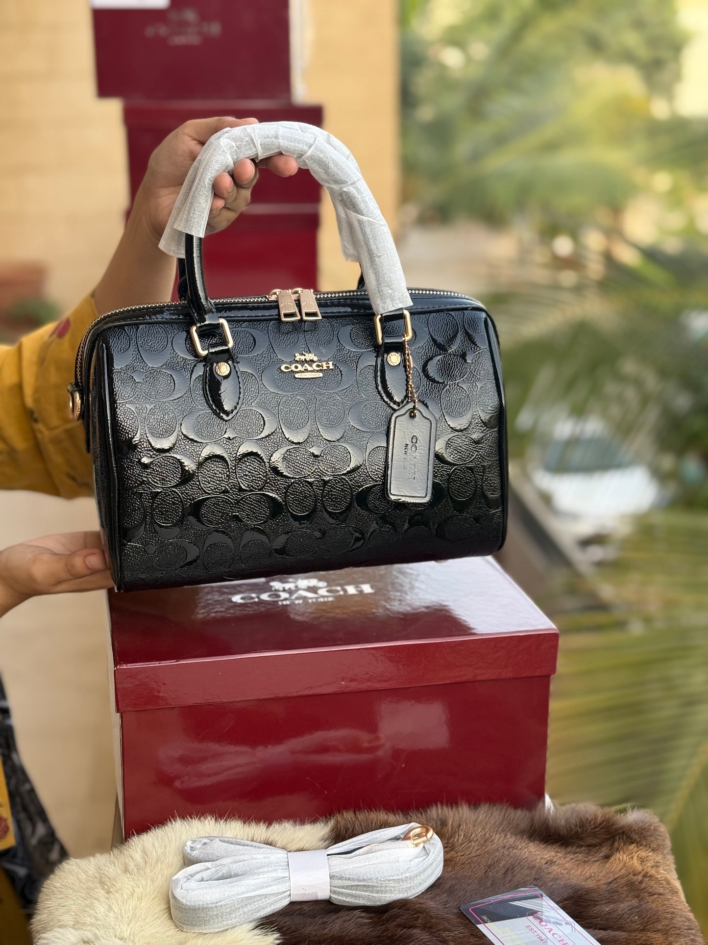 Coach Rowan Satchel With Box Master Series