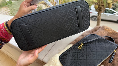 Tory Burch T Monogram Tote-Master Plus Series With Pouch
