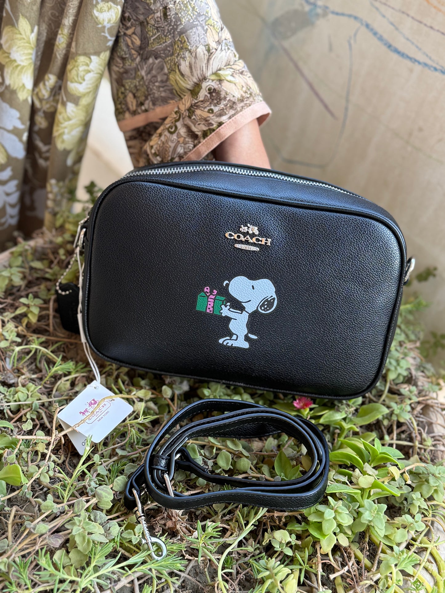 Coach X Peanuts Jamie Camera Bag with Snoopy Ski Motif-Same As Original-Master Series