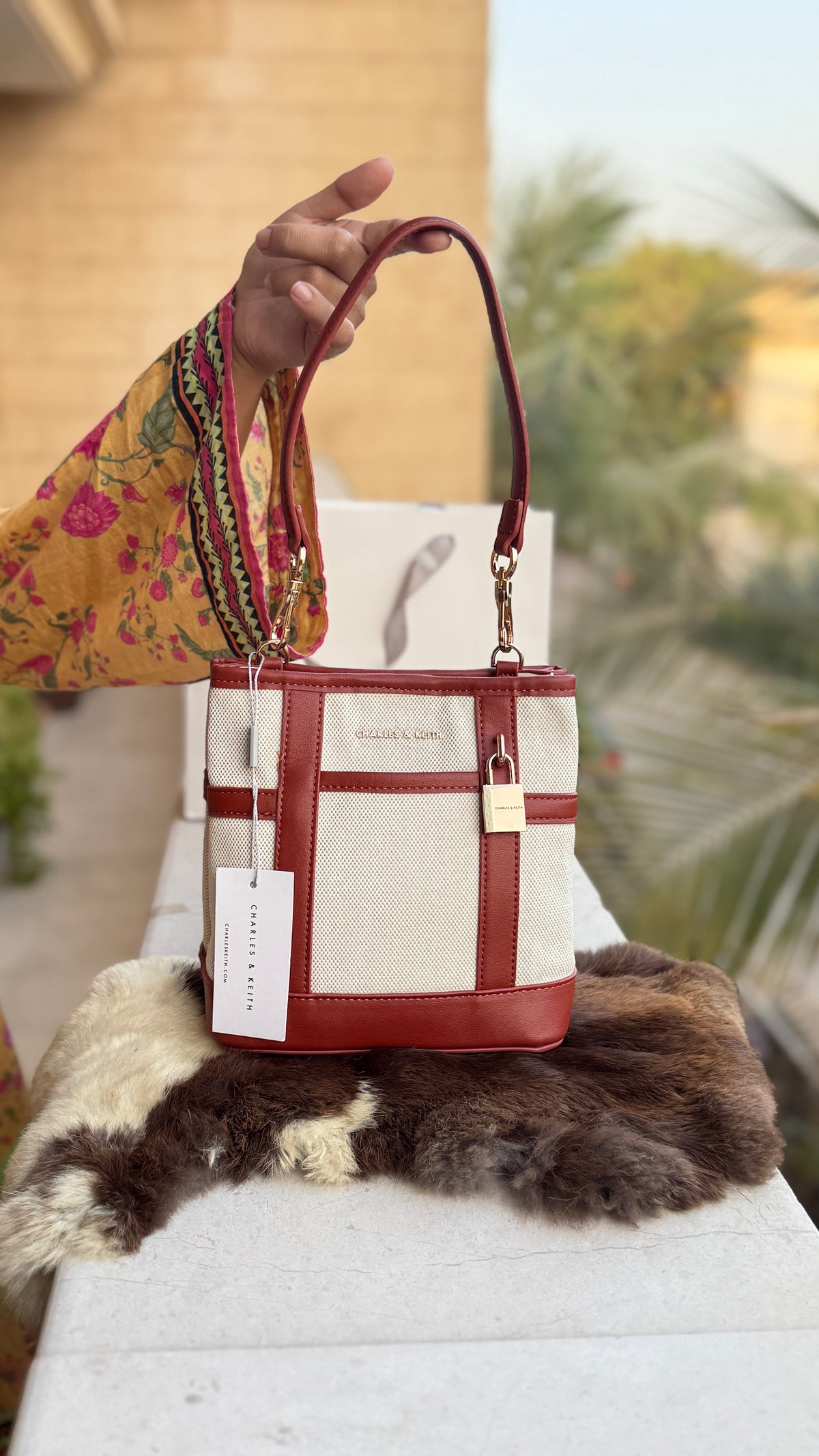 Charles & Keith Scottie Bucket Bag-Master Plus Series-With Paper Bag