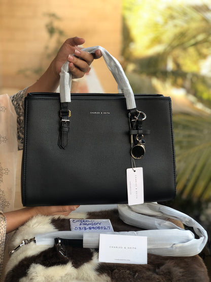 C & K Bow Detail Tote Bag