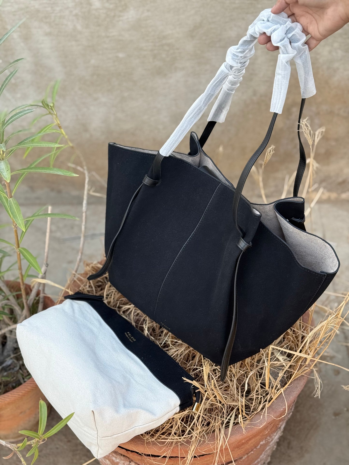 Polène Cyme Large tote bag suede-Master Series-Same as original.