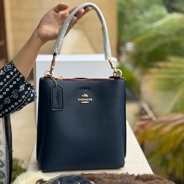 Coach Mollie 22 Bucket Bag-Navy Blue-Master Plus Series With box.