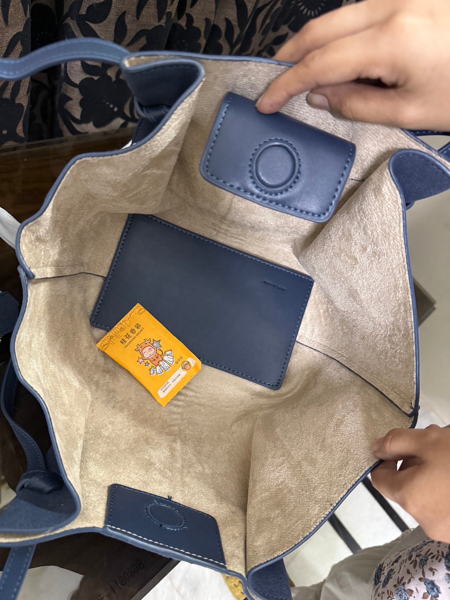 Polène Cyme Mini tote bag in suede-Master Series-Same as original.