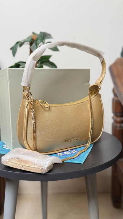 Charles & Keith Elspeth  Chain-Link Shoulder Bag.