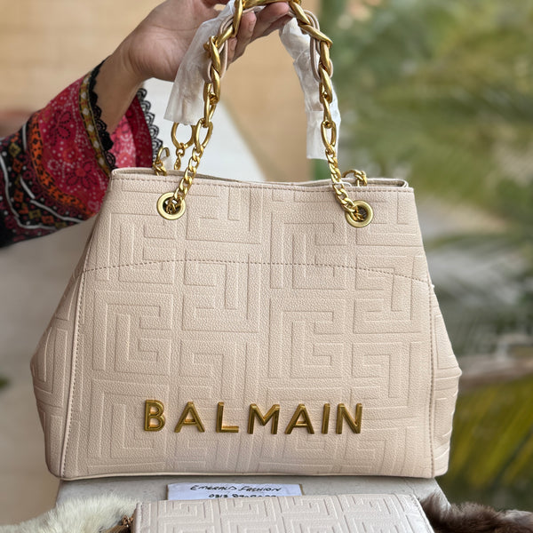 BALMAIN Tote With Balmain clutch.