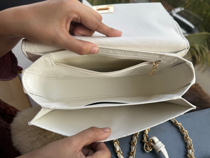 Charles & Keith Eleni Quilted Crossbody Bag-With Box