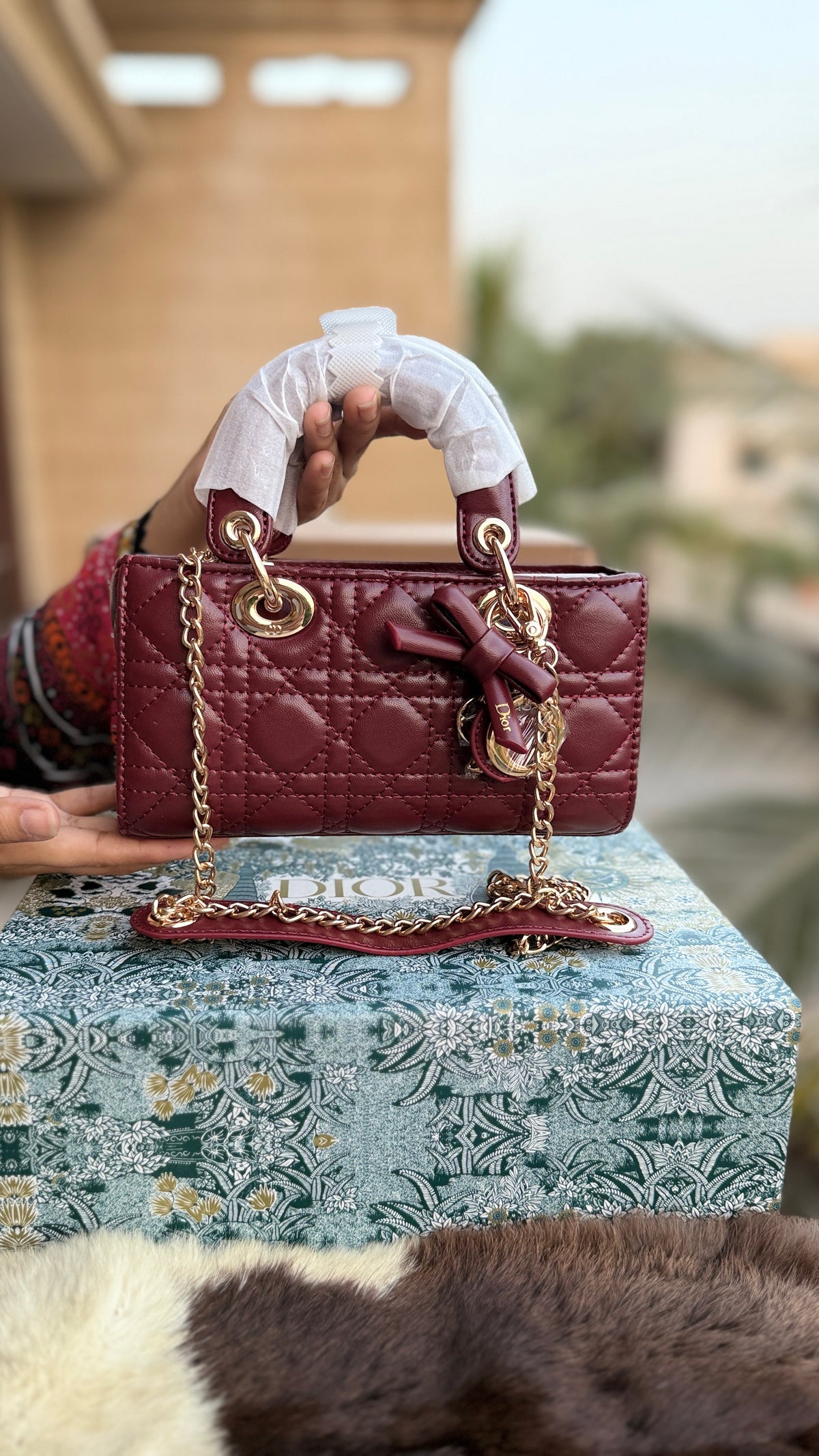 Lady D-Joy Bag-Bow Edition-AAA Series-Double Folding box