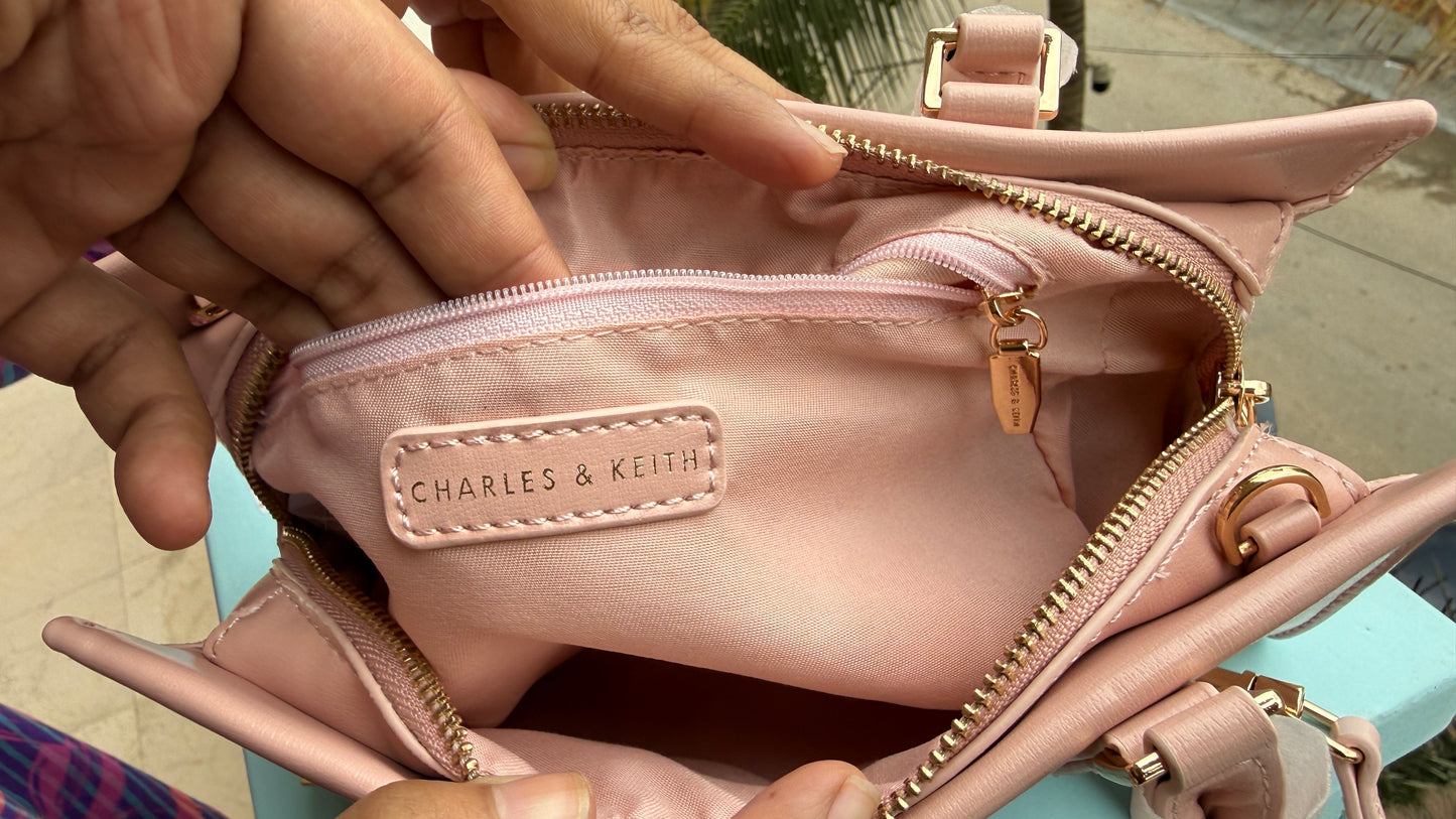 Charles & Keith Mini Kerry Top Handle Bag-Master Plus Series-With Box