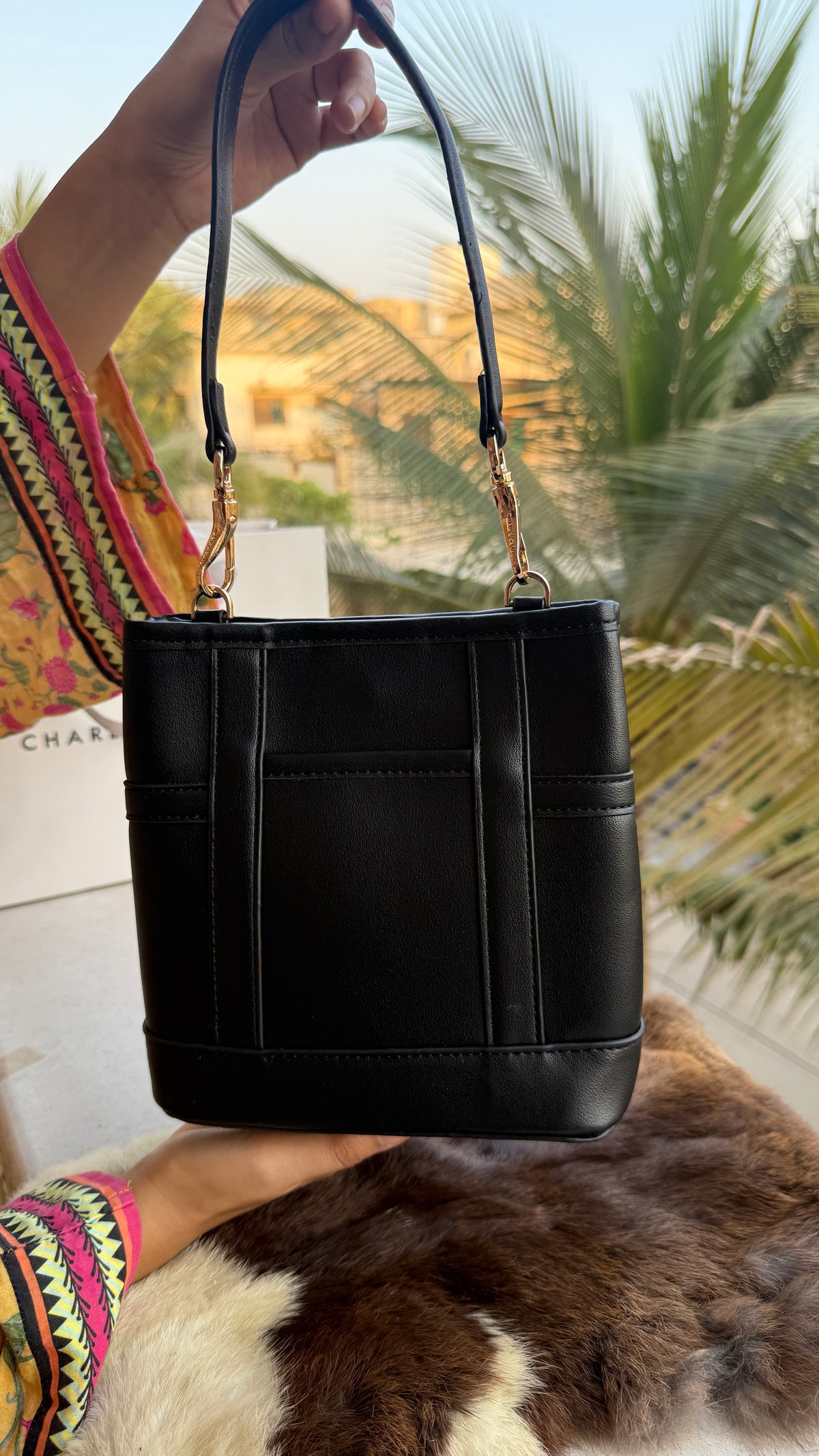Charles & Keith Scottie Bucket Bag-Master Plus Series-With Paper Bag