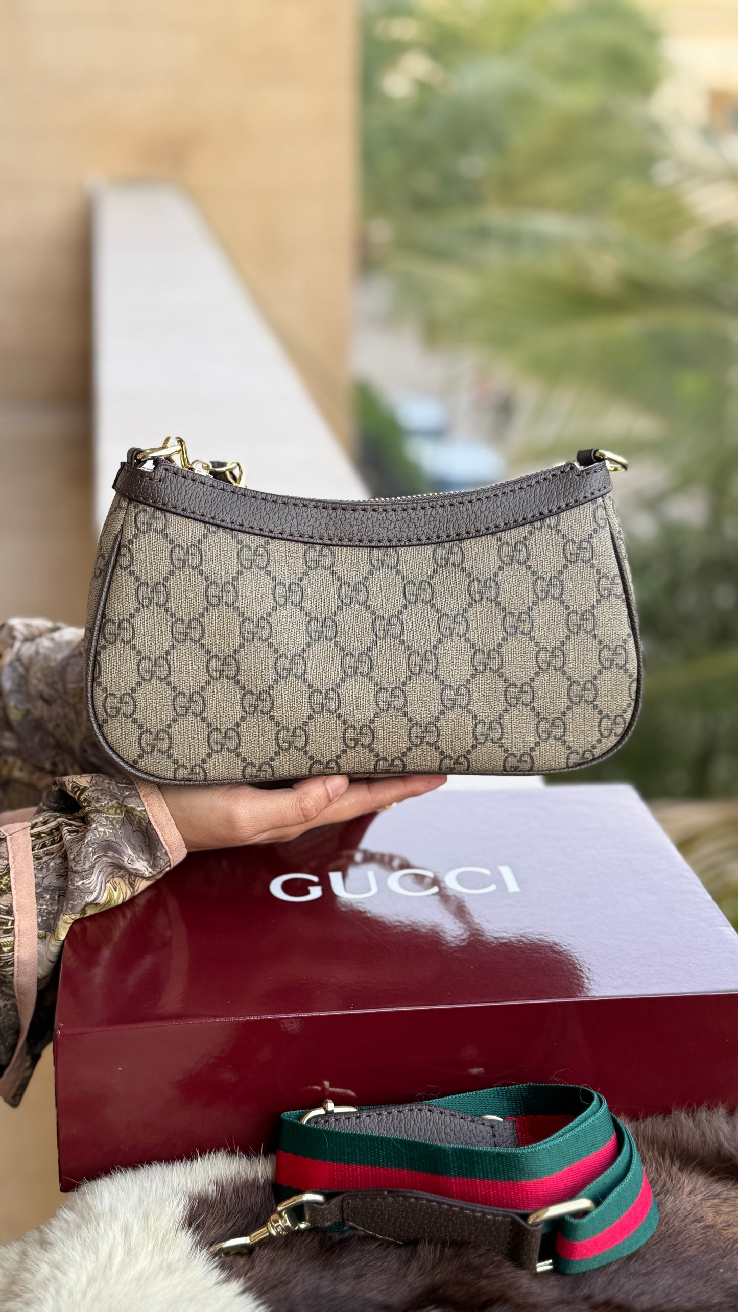 Gucci Ophidia small shoulder Hobo bag-Master Plus Series-With Magnetic folding box